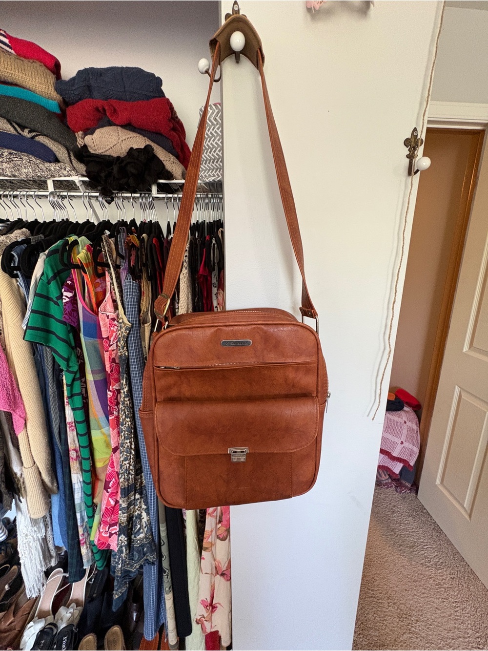 Brown Leather Crossbody Bag